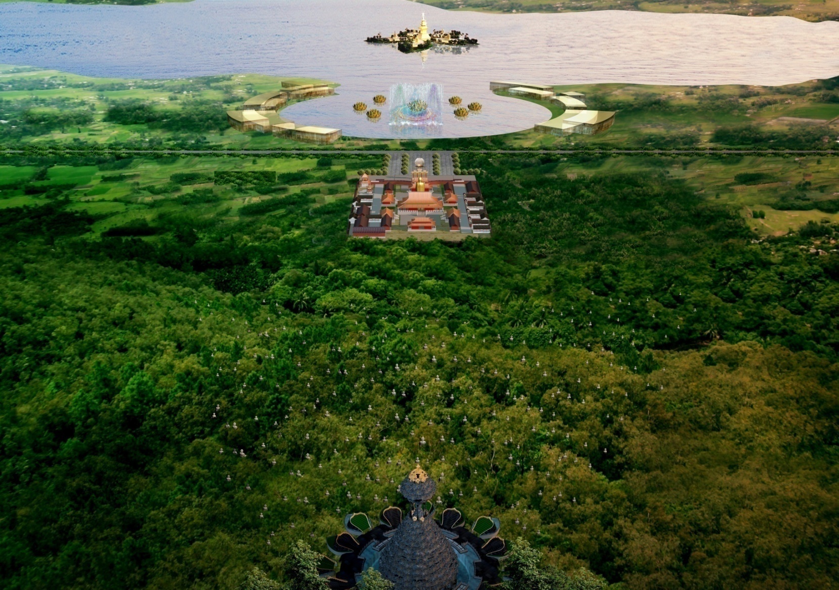 东山岭生态旅游区水影佛光
